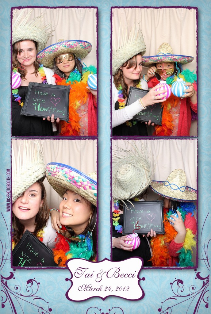 DC Photobooth - Guests having fun in the photobooth at the Truong Wedding